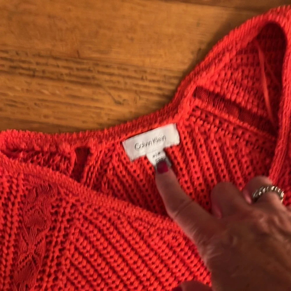 Calvin Klein like new orange sweater size M